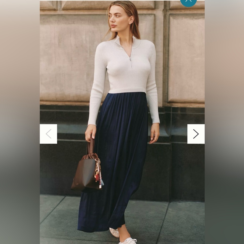 The Thea long sleeve half slip maxi dress